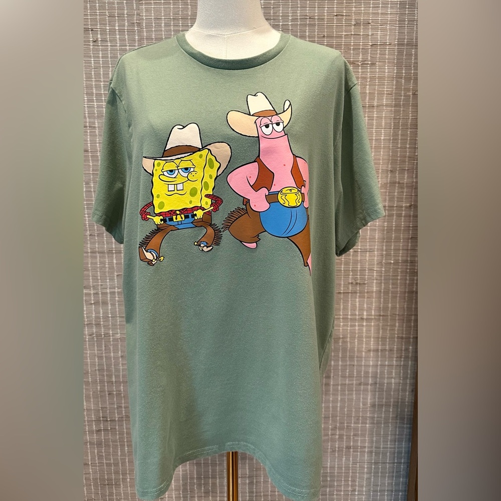 Western SpongeBob Relaxed Graphic Tee - Picture 1 of 3